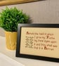Behold the Field – Funny Sweary Rude Quote Handmade Framed Cross Stitch - Image 2