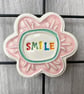 Large Smile pottery magnet pink - Image 1