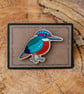 Hand-Painted Wooden Kingfisher Pin – Bird Lover Gift - Image 3