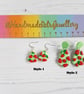 Strawberry statement stud and drop OR hook earrings TWO PAIRS AVAILABLE - Image 6