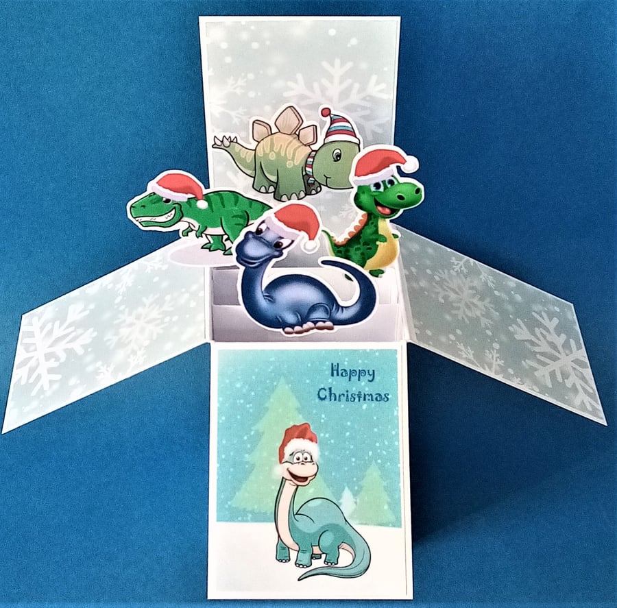 Christmas Card with Dinosaurs