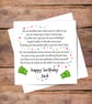 Bank Transfer Personalised Definition Card - to tell them you sent money