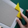 Corner Gizmo for perfect bookbinding corners - yellow