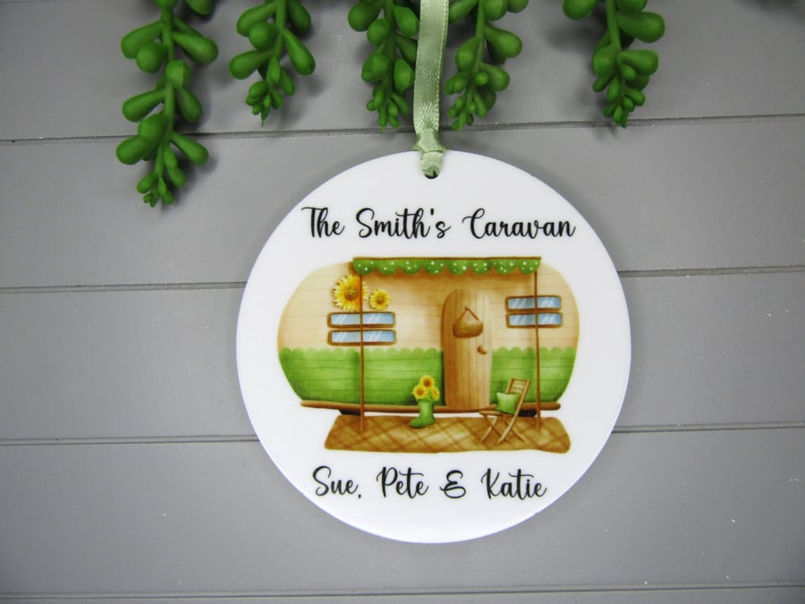 Personalised Family Caravan Keepsake, Camping Motorhome sign. Father's Day Gift.