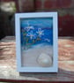 Coastal Art Needle felted and hand embroidered  framed picture - Seashore Scene - Image 3