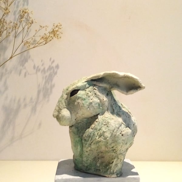 Hare sketch sculpture