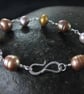 Silver and pearl autumnal bracelet - Image 1