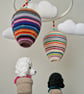 Handmade Crochet Baby Mobile with Dogs, Hot Air Balloons & Clouds - Image 5