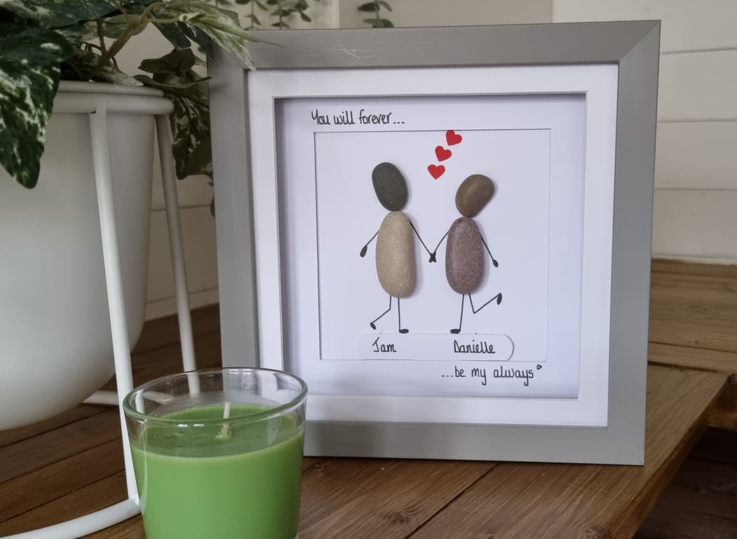 Personalised Forever Love Pebble Picture