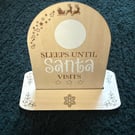 Wooden Sleeps Until Santa Visits Countdown Board