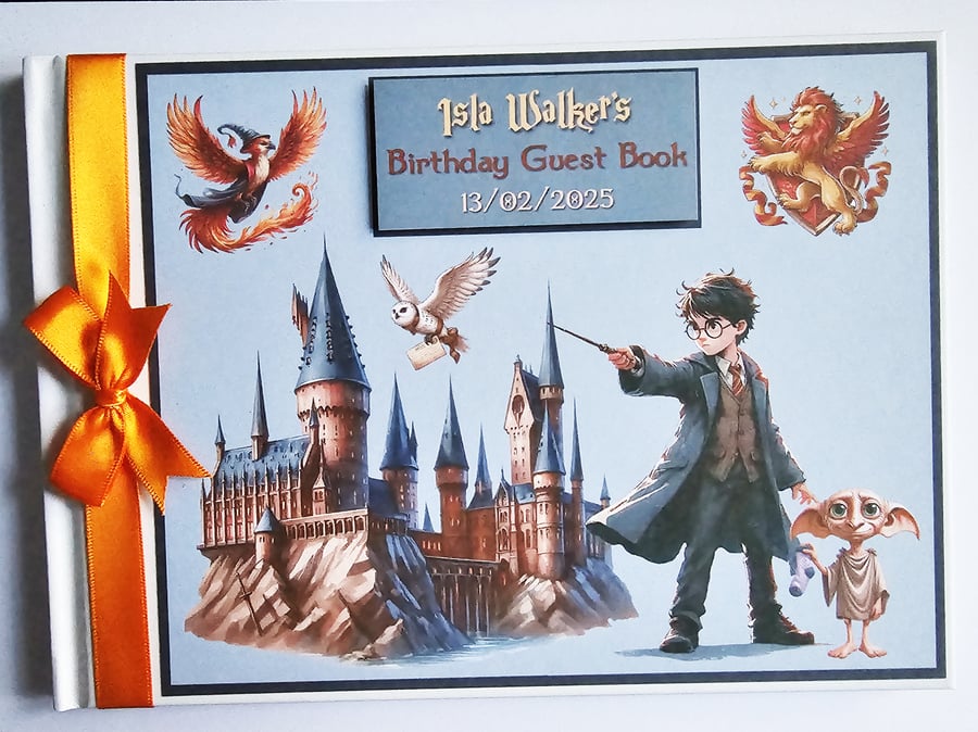 Harry Potter birthday guest book, Harry potter, keepsake, gift