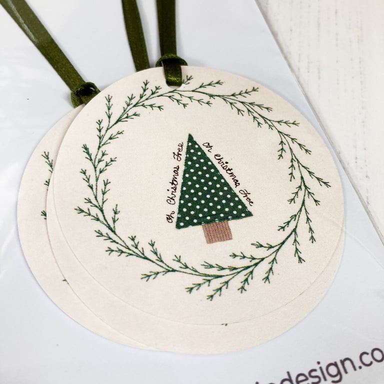 Set of 3 Christmas Tree Gift Tags