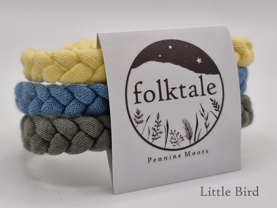 Little Bird - Handmade Recycled Cotton Yarn Bracelet - Medium - Limited Edition