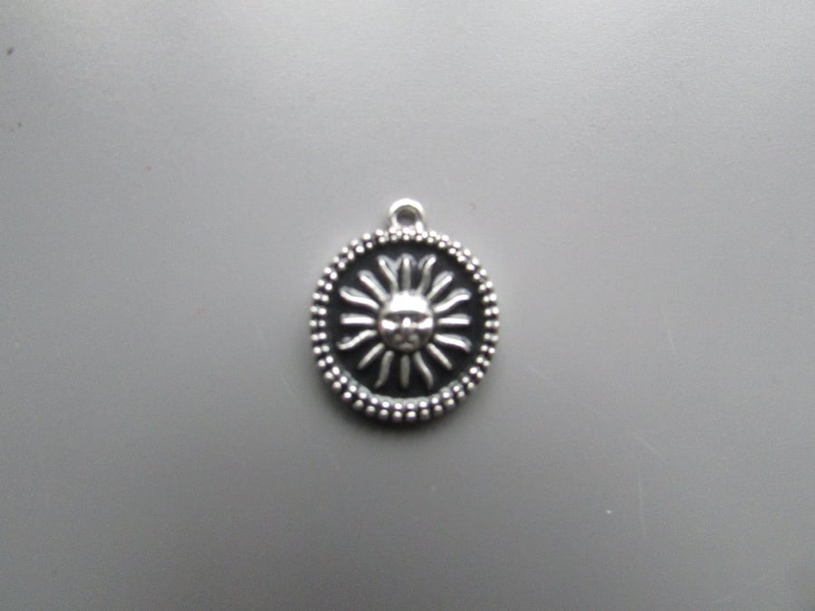Tibetan Silver Sun Jewellery Charm