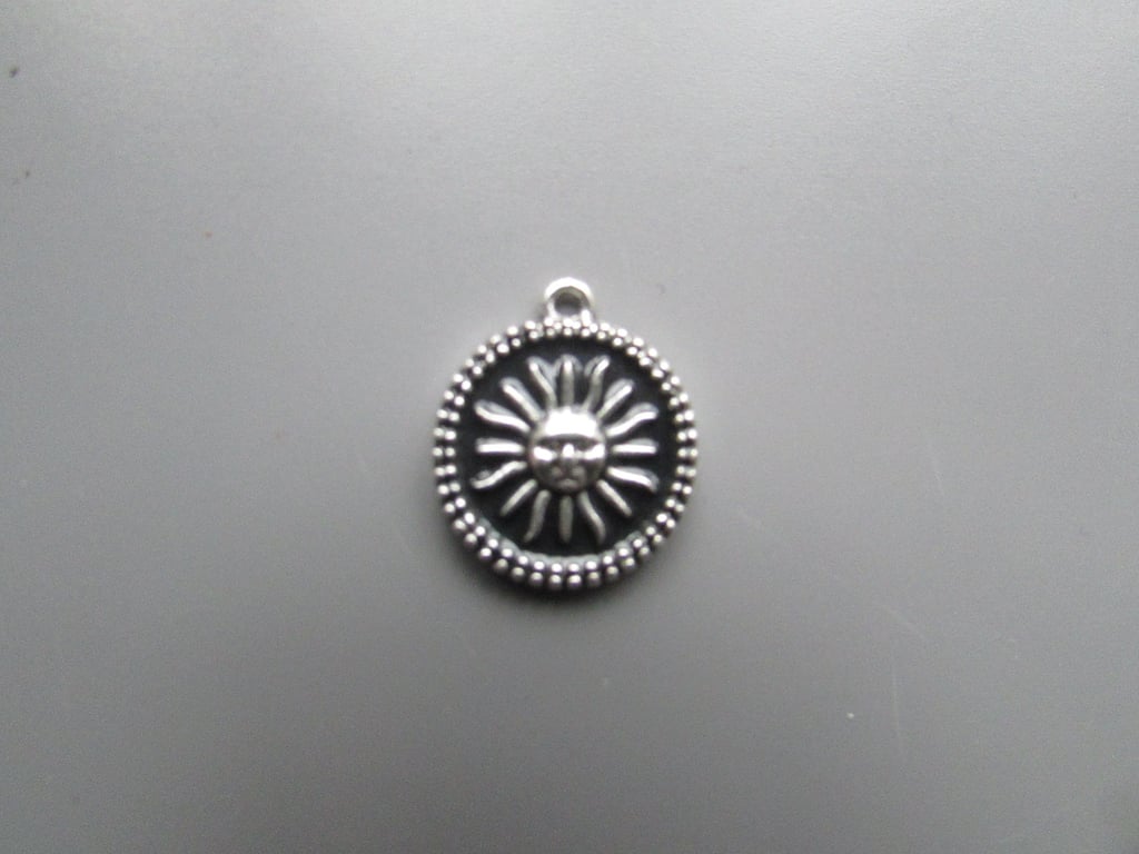 Tibetan Silver Sun Jewellery Charm