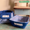 Handmade Fabric Jewellery Dish and Small Accessory Basket Set