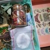 Decorative natural bundle, wax melt, crystals, Amethyst, green witch gift box