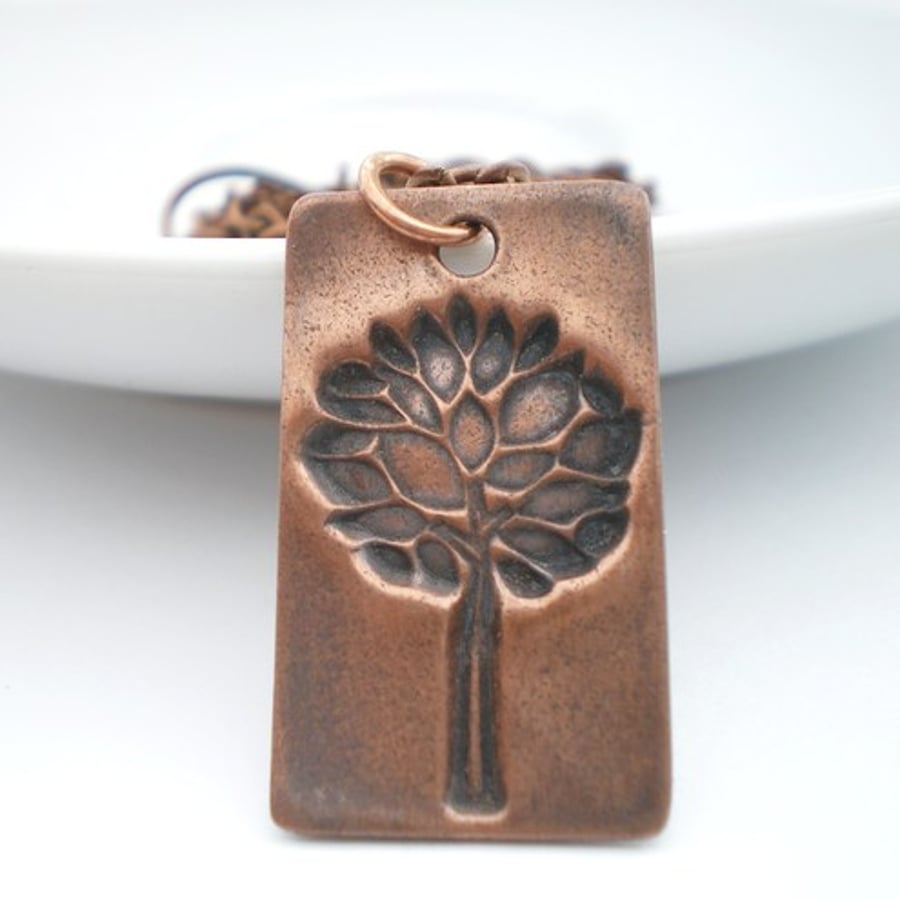 Copper Tree Pendant