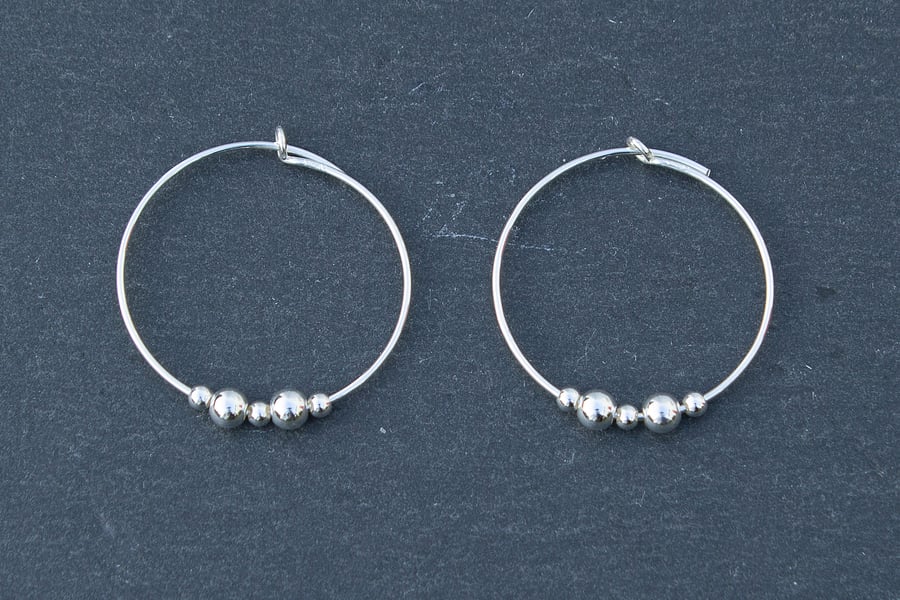 Beaded hoop earrings