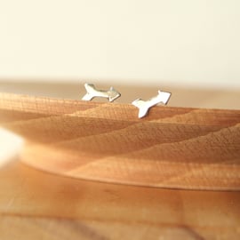 Silver Arrow Studs, Arrow Earrings, 