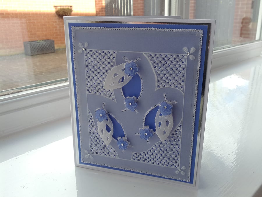 Open leaf personalised parchment card