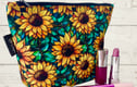 Floral makeup bags