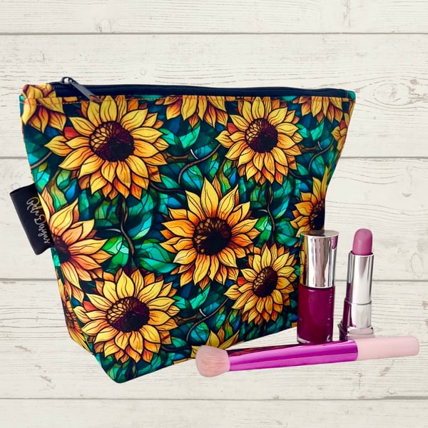 Makeup bags sunflowers