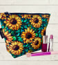 Makeup bags sunflowers