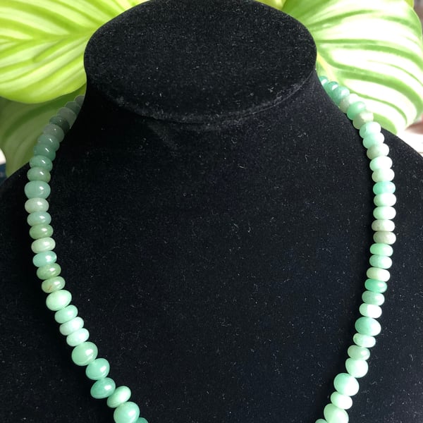 Aventurine, Amethyst & Emerald 18.5” Necklace