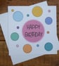 C6496   Happy Birthday Card, Hammered Card,  - Image 5