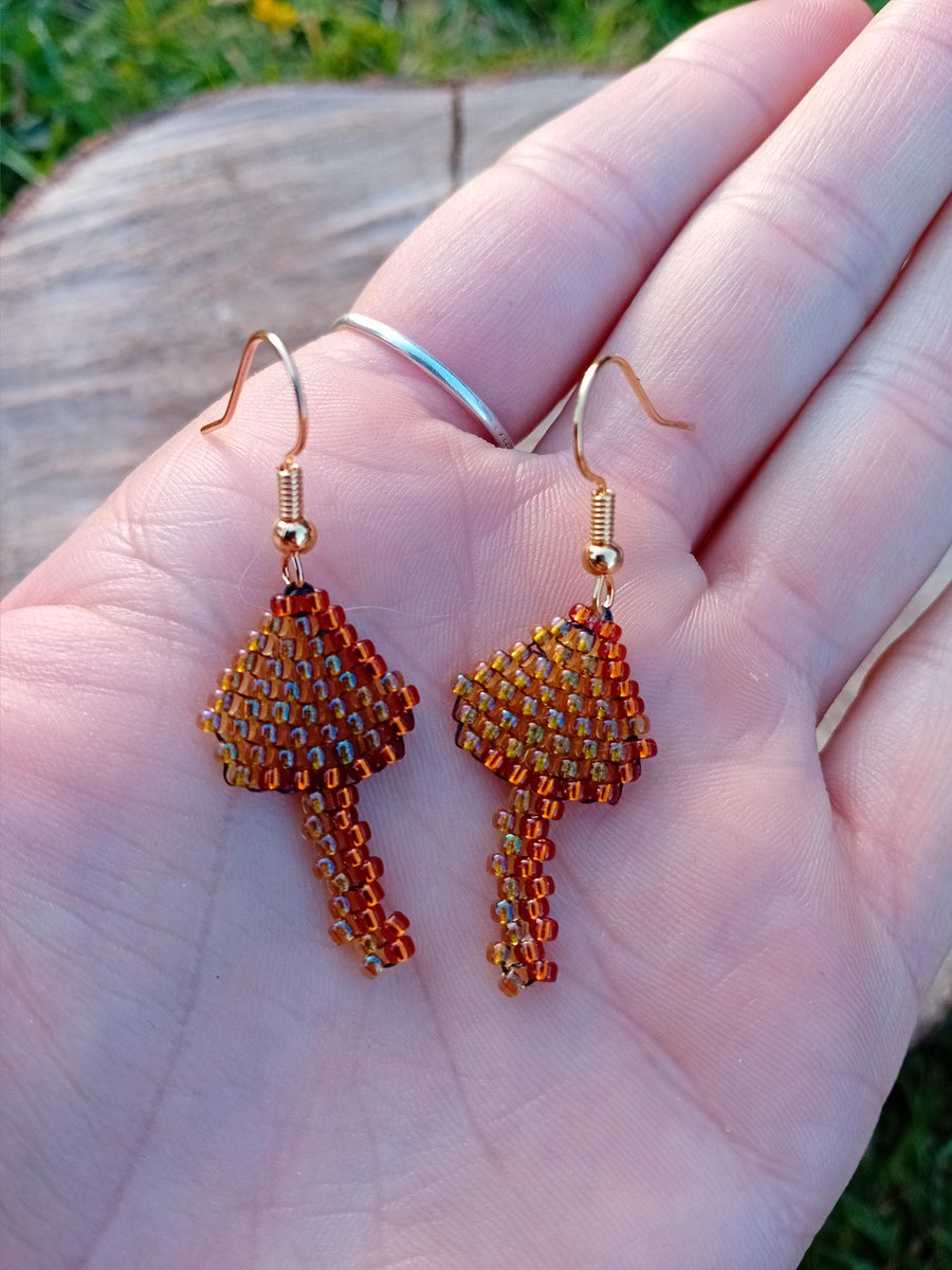 Liberty cap magic mushroom earrings