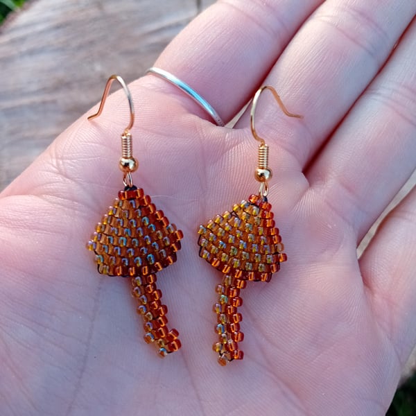 Liberty cap magic mushroom earrings