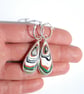 Reversible tractor fordite earrings - Image 2