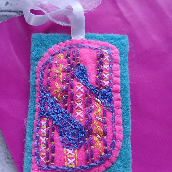 Hand embroidered letter S. Price includes P and P.