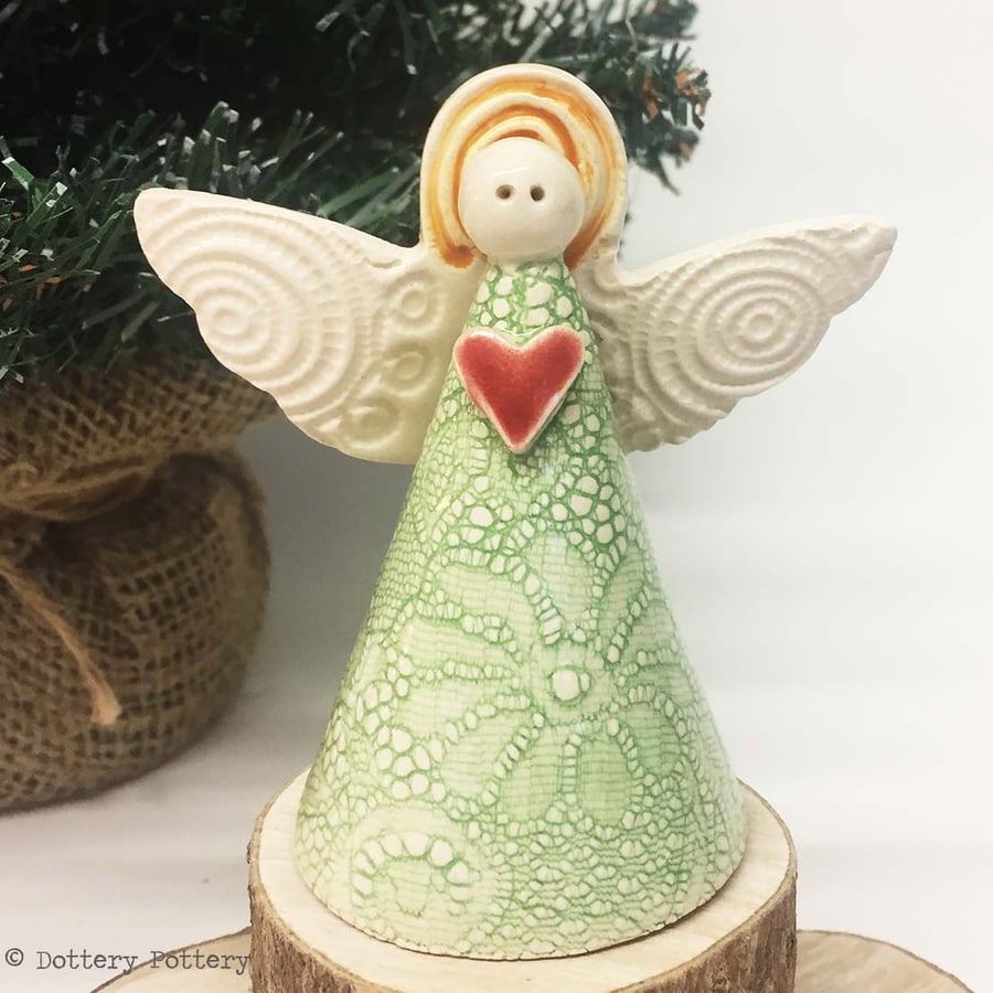 Ceramic Angel Christmas decoration Christmas tr... Folksy