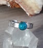 Adjustable Turquoise Ring Sterling Silver size M - P - Image 2