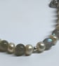 Limited Edition Moonstone & Freshwater Pearl Bracelet Handmade Silver Tone - Image 4