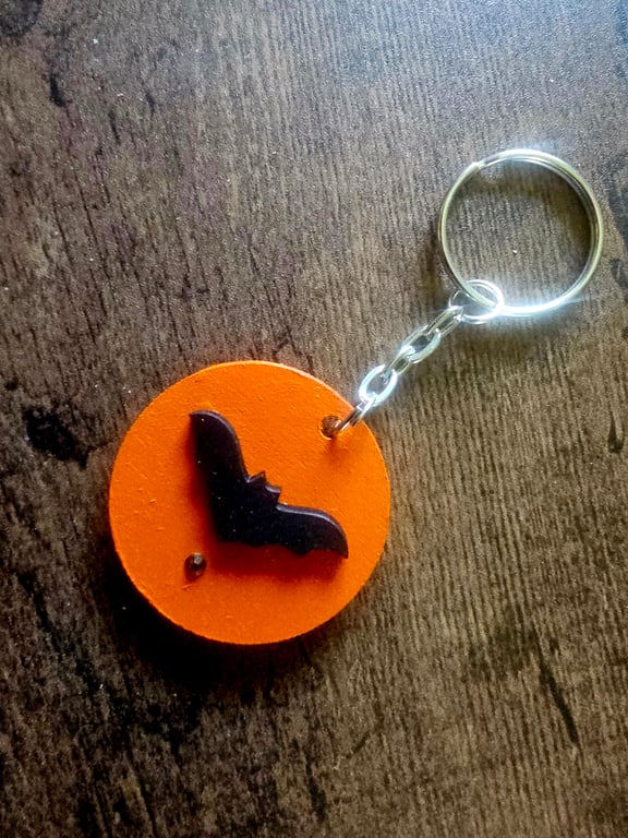 Wooden Bat Keyring
