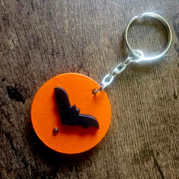 Wooden Bat Keyring