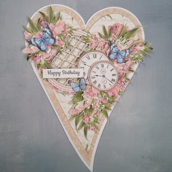 3D unique heart-shaped card