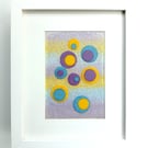 Abstract Circles Embroidered Felt Textile Art