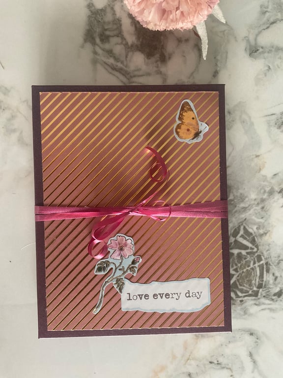 Handmade Boxed Stationery Gift Set with Double Notepad Wallet and Pen