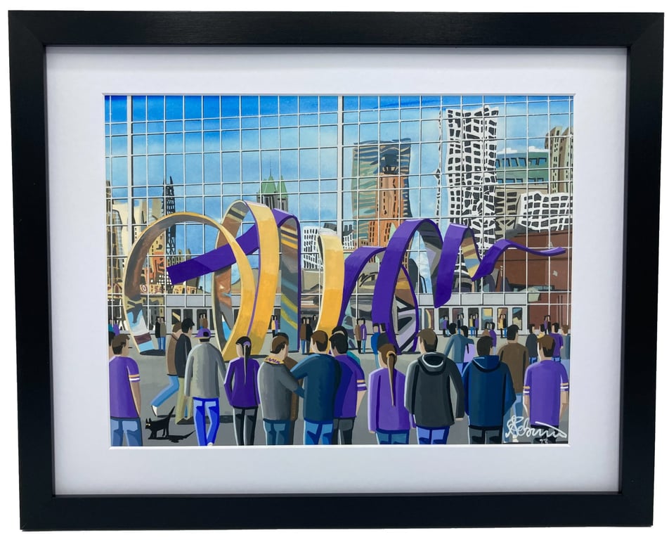 Minnesota. Framed & Unframed Fine Art Print, American Football, Stadium Gift
