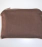 Brown Purse Zipped Coin Credit Card Size Purse Plain Dark Brown - Image 4