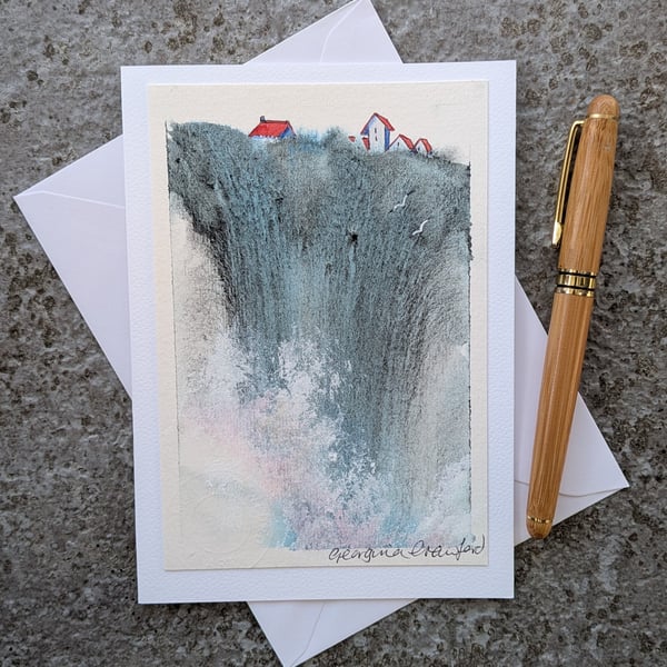Water's Edge. Blank Card. Handmade Art. 260195