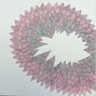 Pink blue pattern abstract watercolour painting 