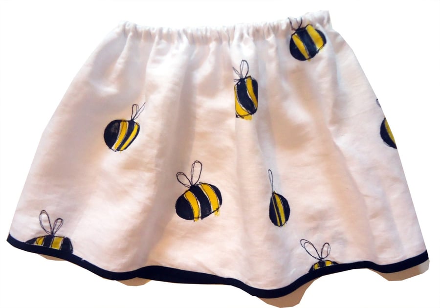 Girl's Bee Skirt, Girls Clothing, Bee Clothing, Toddler Skirt, Girls Skirt, Gift