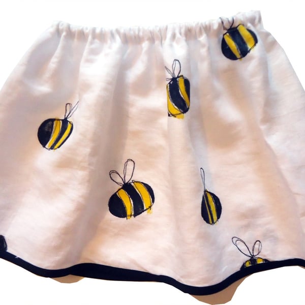Girl's Bee Skirt, Girls Clothing, Bee Clothing, Toddler Skirt, Girls Skirt, Gift