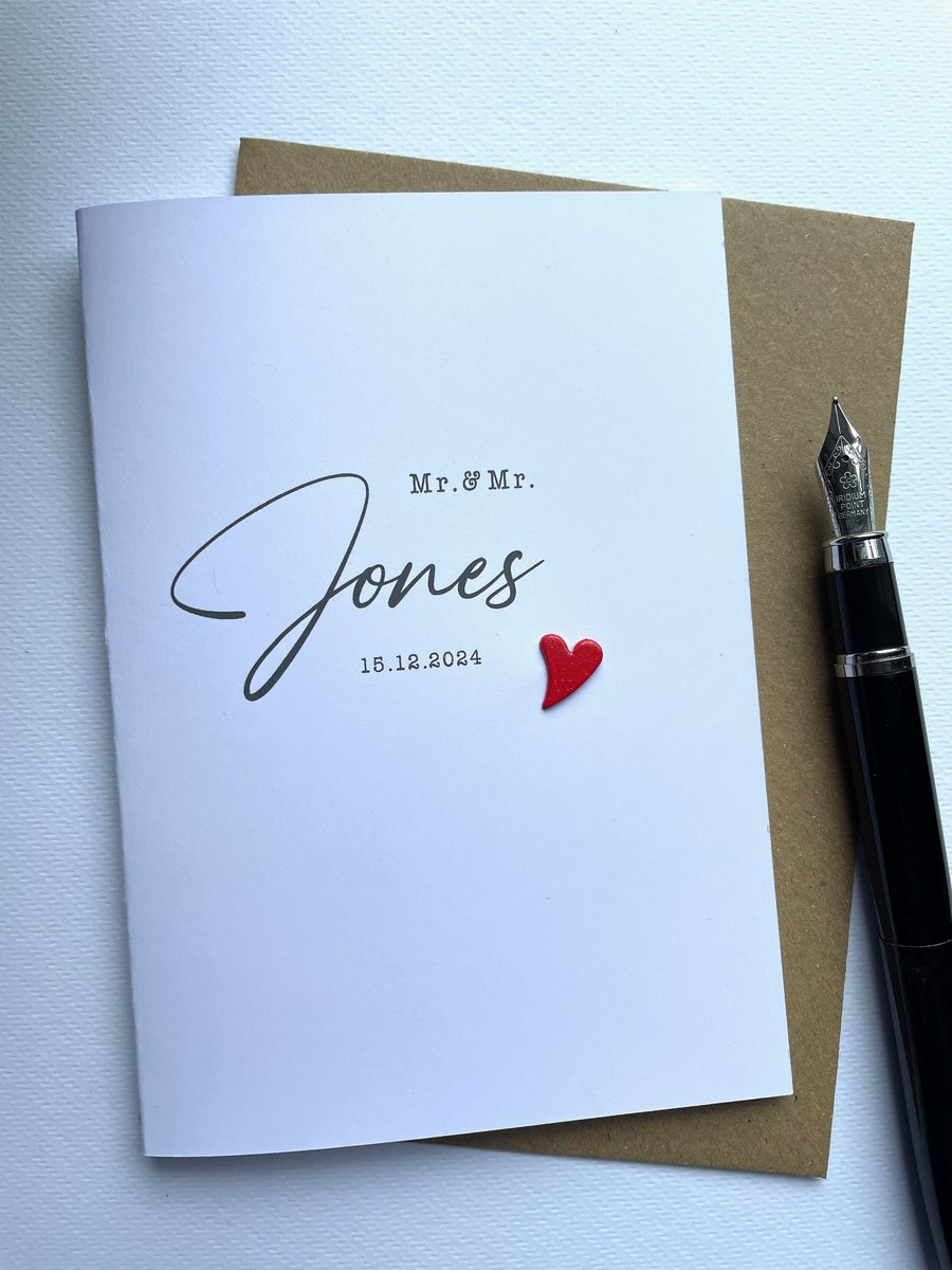 Personalised NAME Wedding Day or Anniversary Card