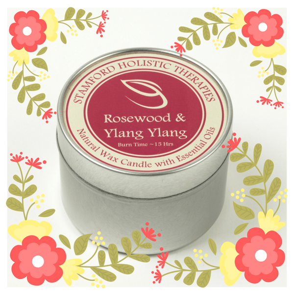 Rosewood & Ylang Ylang Aromatherapy Tin Candle